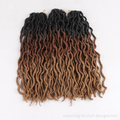 Wholesale Synthetic Hair Hot Selling Crochet Braids Hair Extensions Faux Locs Deep Curly Dreadlocs Hair Wave Gypsy Locs